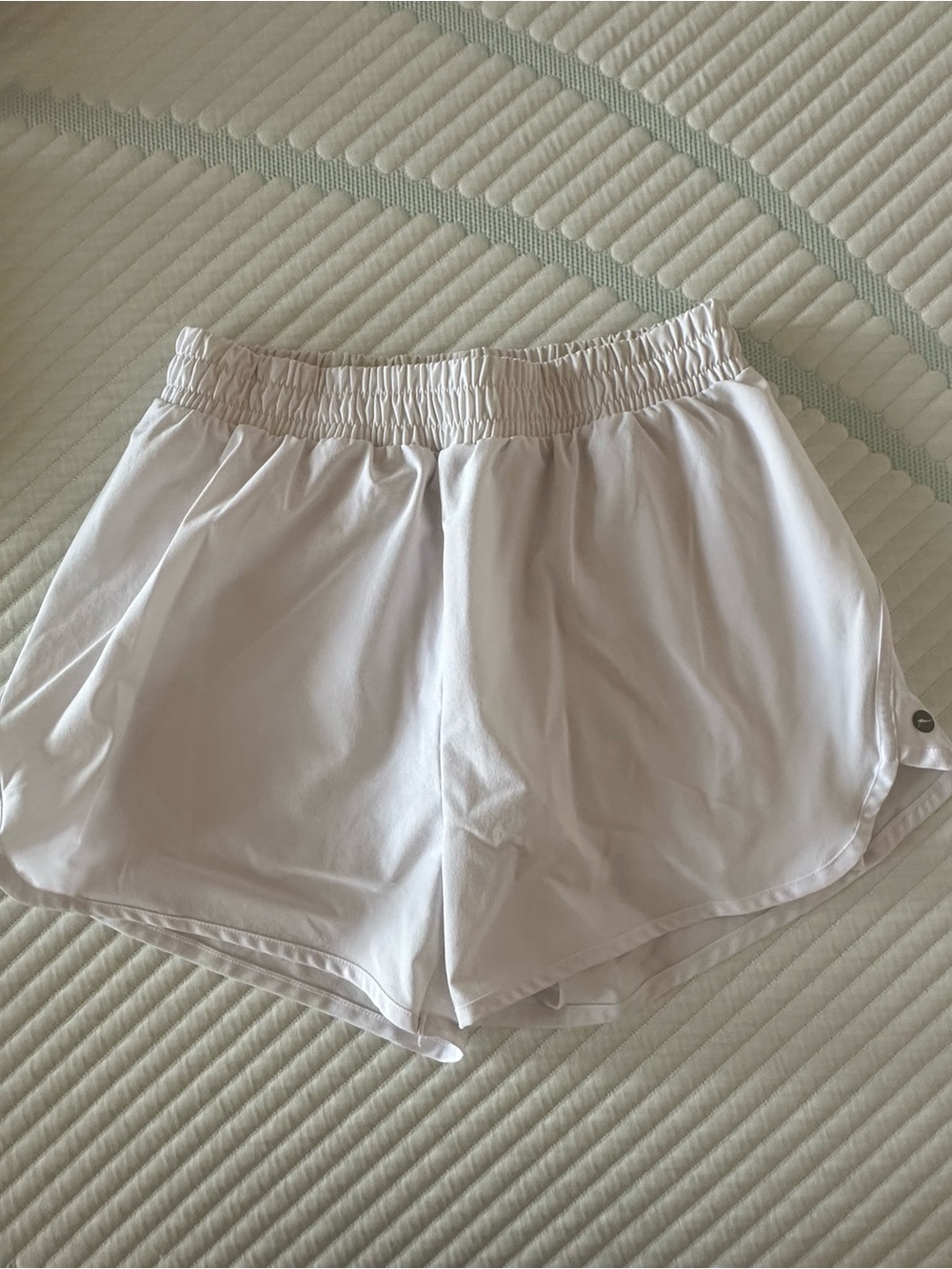 Gilly Hicks White Athletic Shorts with Elastic Waistband
